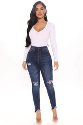 Right Outside High Rise Skinny Jeans - Dark Wash Ins Street